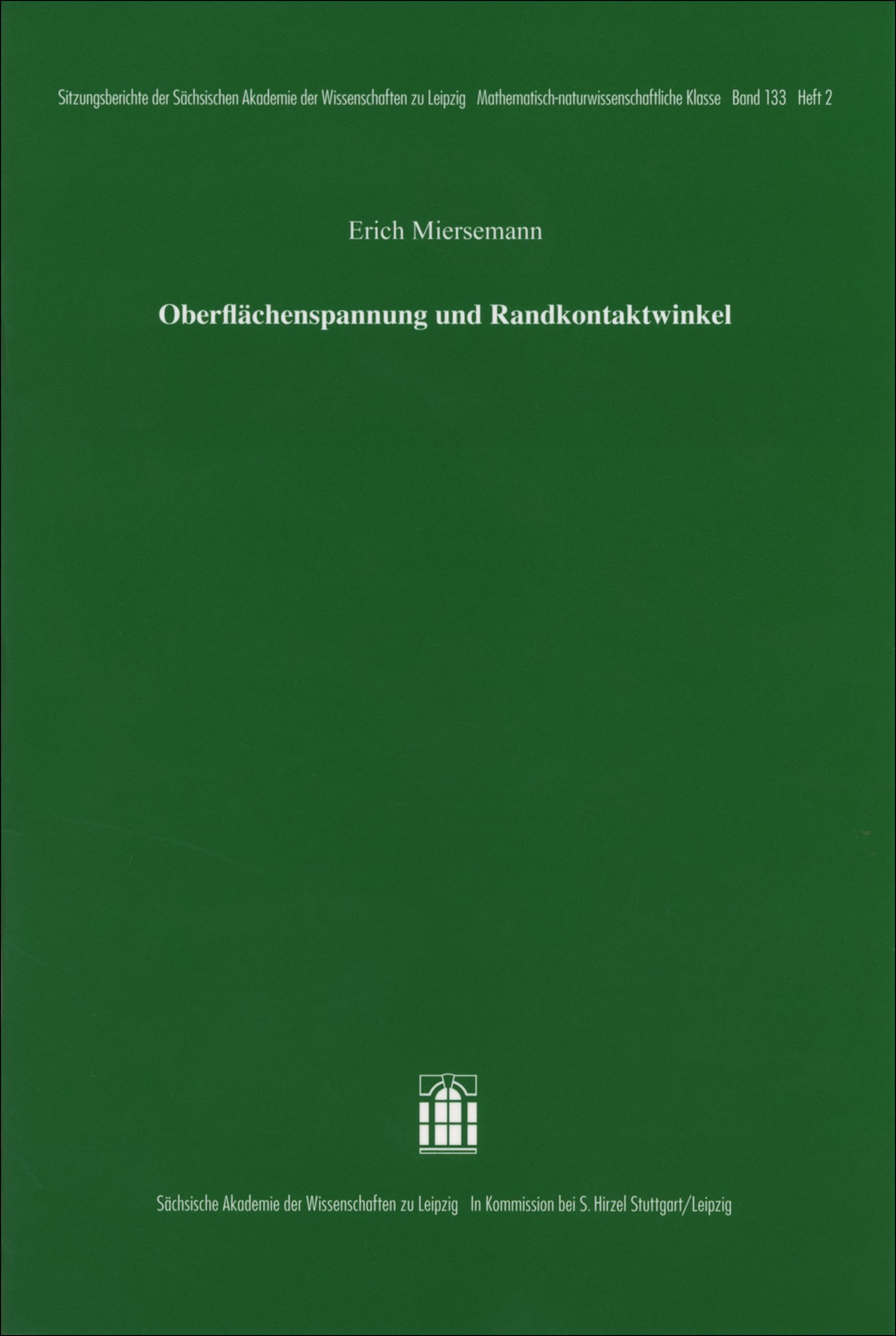 Oberflächenspannung und Randkontaktwinkel