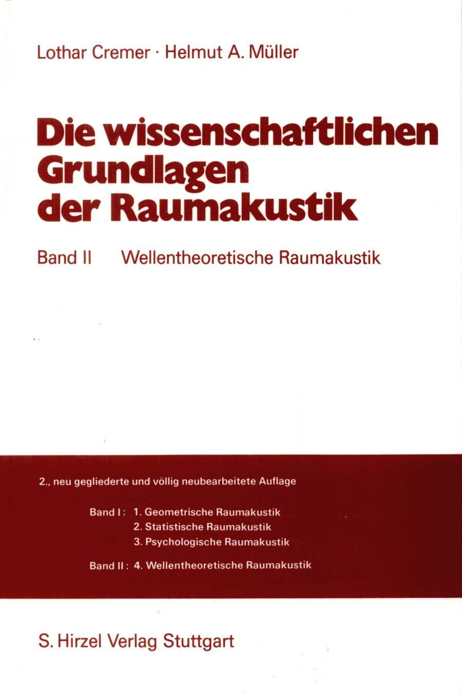 Die wissenschaftlichen Grundlagen der Raumakustik  Band II